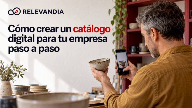 Dueño tomando fotos de cerámica para su catálogo