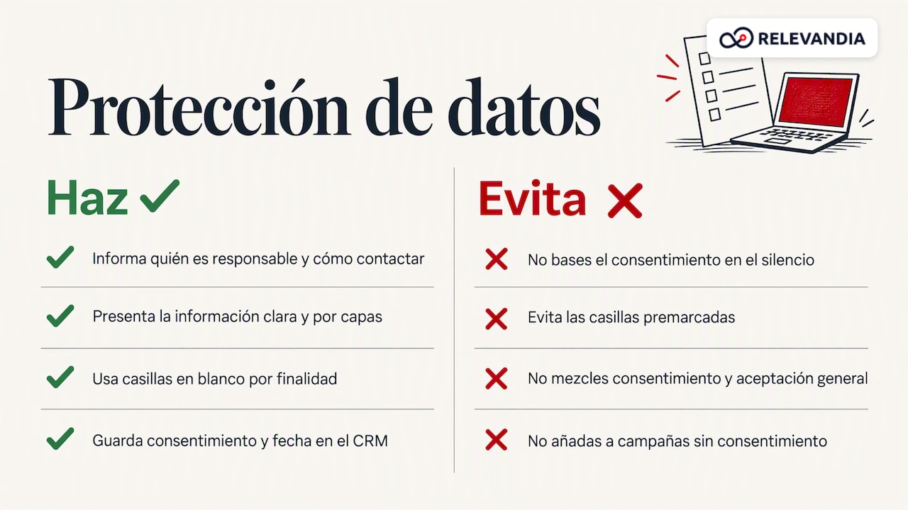 Protección de datos: lo que exige España — overview diagram